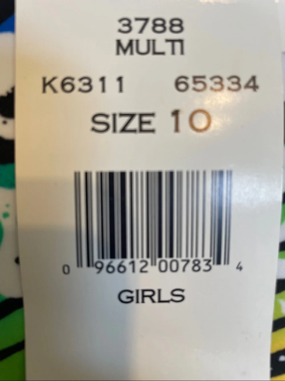 Girls' Multi-Color One-Piece Swim Suit with Blue Trim BNWT